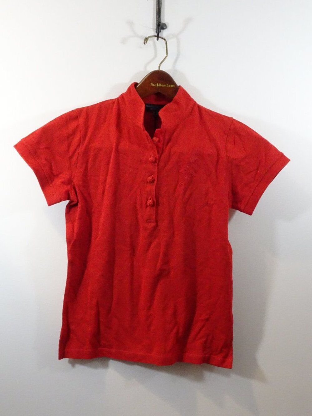 Shanghai Tang SLM Polo Shirt Bird Emblem Brick Red Size Small NEW